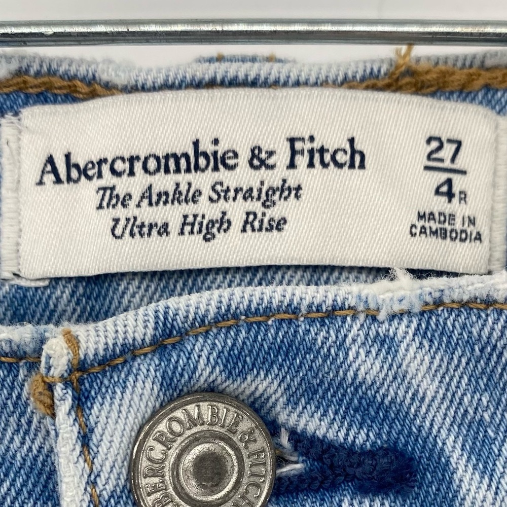 Abercrombie and Fitch the Ankle Straight Ultra High Rise jeans size 4 - Picture 7 of 8